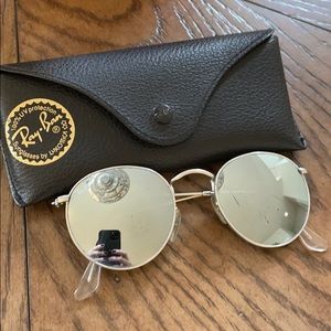 Silver Mirrored Round Ray Bans